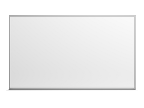Whiteboard. Isolated. Transparent background. 3d illustration.