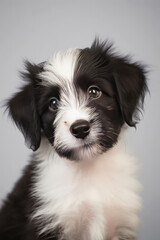 Cute dog portrait. Illustration AI Generative.