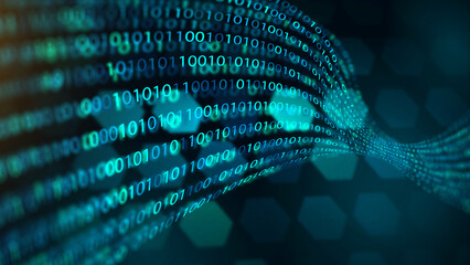 abstract binary code ai technology coding background Artificial intelligence binary code technology background digital code abstract background data transmission and data flow code concept 