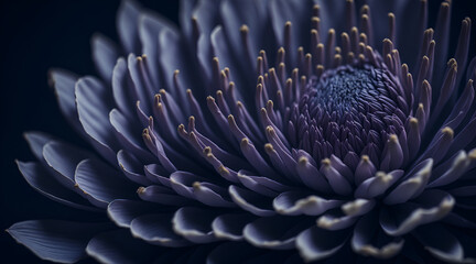 Fototapeta na wymiar Close up shot of purple petals of Chrysanthemum