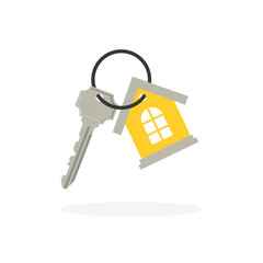 Bunch of keys for you house. Buying an apartment, investment. Real estate agent concept. Vector illustration in trendy flat style isolated on white background.