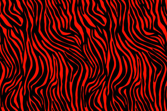 Vector animal print. Zebra ornament. Tiger skin print. Seamless pattern