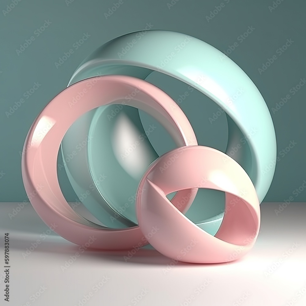 Poster background with a flowing soft smooth round render. generative ai