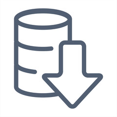 Database flat icon. Single high quality outline symbol of chart for web design or mobile app. Thin line signs of data for design logo, visit card, etc. Outline pictogram of internet