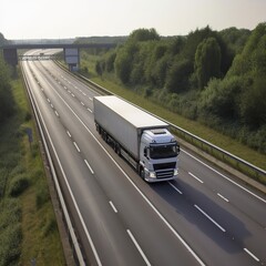 truck on the highway. generative ai