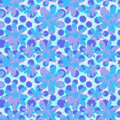 Floral summer seamless flower pattern for fabrics and textiles and packaging and gifts and cards and linens and kids