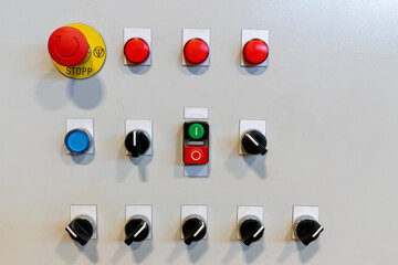 Electrical panel with buttons