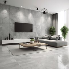 modern living room. generative ai
