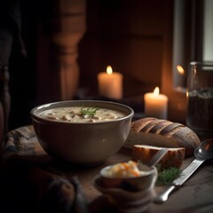 A Warm and Comforting Bowl of Clam Chowder