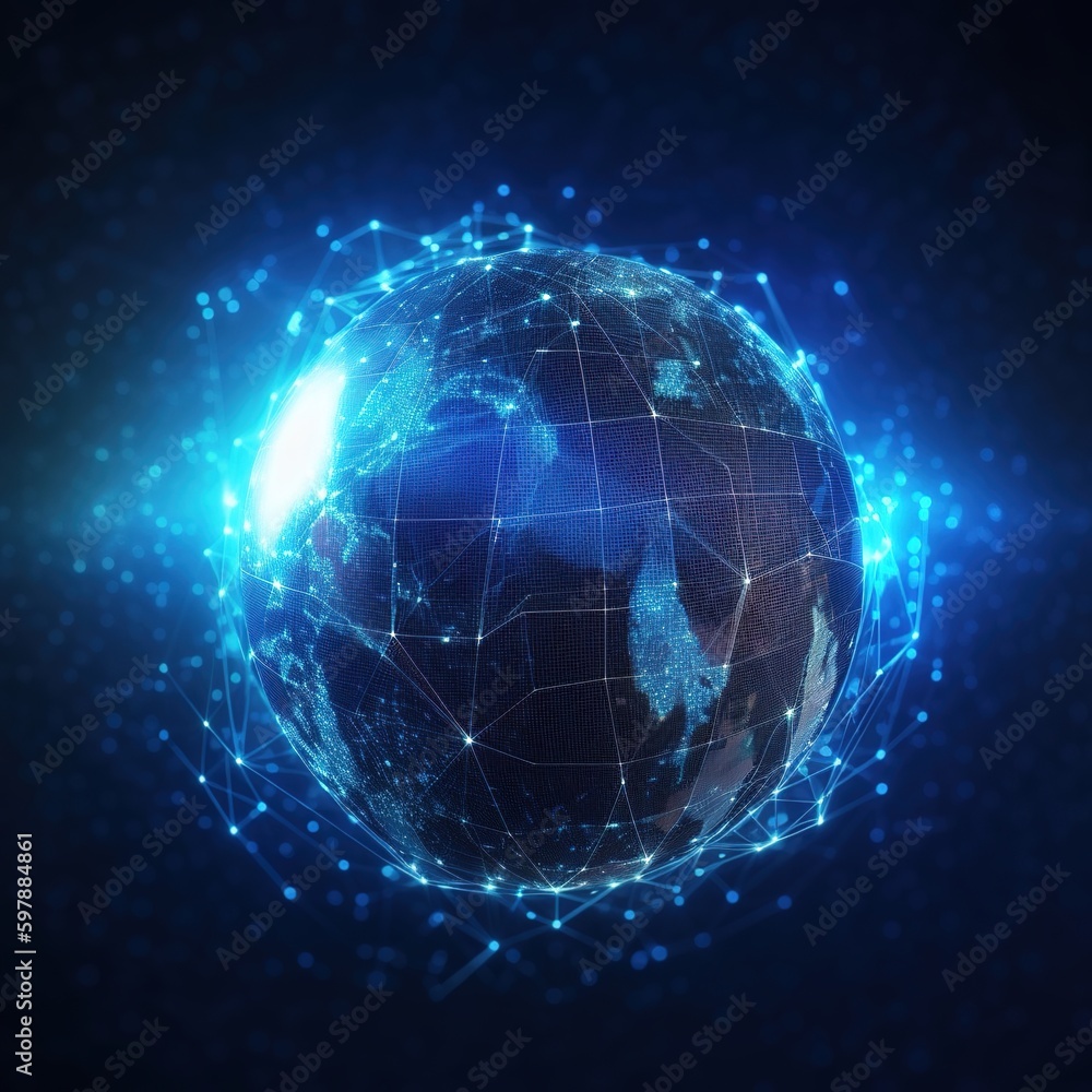 Poster access to the global internet for business and digital marketing, finance, and banking the use of di