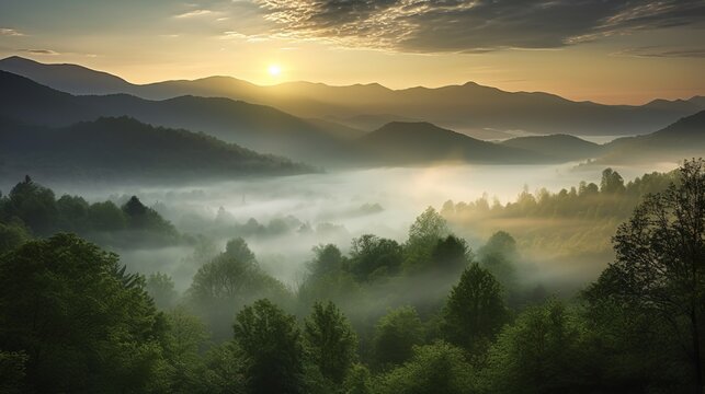 Dawn over the Peaks: Capturing the First Light in the Great Smoky Mountains