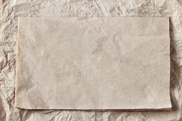 old vintage brown wrinkled crumpled paper texture background with copy space