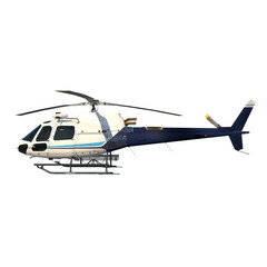 Obraz na płótnie Canvas Helicopter 2- Lateral view png 3D Rendering Ilustracion 3D 