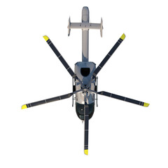 Helicopter 3- Top view png 3D Rendering Ilustracion 3D	