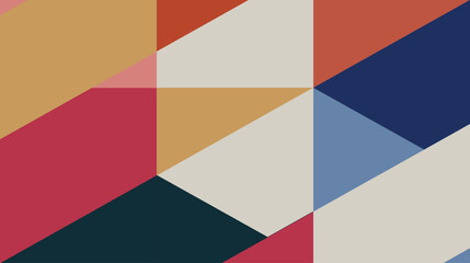 Abstract retro geometric background in Bauhaus style with shapes