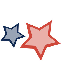 USA stars isolated