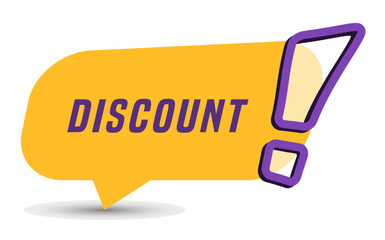 Colorful vector flat design banner discount. This sign is well adapted for web design.