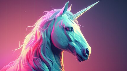 Obraz na płótnie Canvas Unicorn wallpaper created with generative AI technology