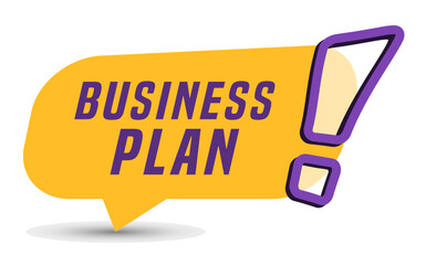 Colorful vector flat design banner business plan. This sign is well adapted for web design.