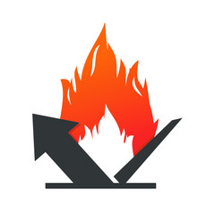 Fireproof icon. Thermal reflective. Illustration vector