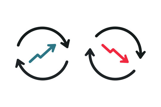 Refresh statistic icon. Illustration vector