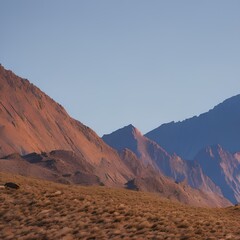 Naklejka premium A rough and rugged texture with rocky landscapes and mountain ranges5, Generative AI