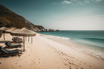 beach with umbrella