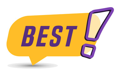 Colorful vector flat design banner best. This sign is well adapted for web design.