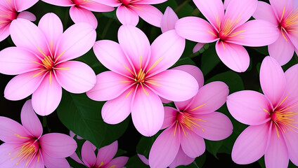 Pink Paradise: Close-up of Vibrant Pink Flowers in Full Bloom Generative AI