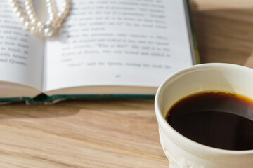 retro foreign books and coffee