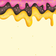 Free background Ice cream dripping honey caramel pastel colors cream sweet