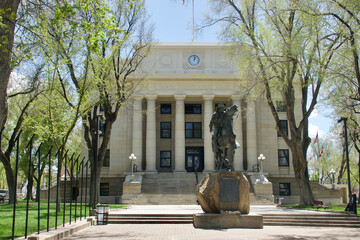 Prescott Arizona county courthouse on a sunny Spring morning © Heidi Patricola