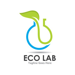 eco green lab logo vector icon illustration