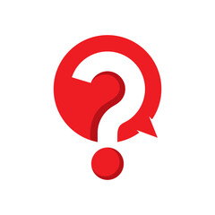 question mark logo icon vector illustration