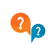 question mark logo icon vector illustration