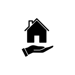 Fototapeta na wymiar Home insurance icon vector. home shield protect logo