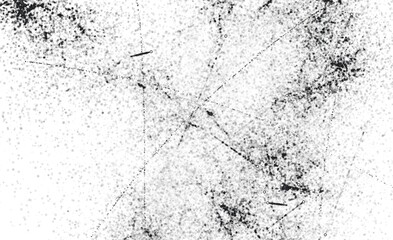Grunge black and white pattern. Monochrome particles abstract texture. Background of cracks, scuffs, chips, stains, ink spots, lines. Dark design background surface