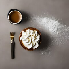 A bubbly and frothy texture with whipped cream and coffee foam5, Generative AI