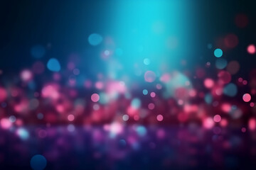 A blurred covalt blue light, pink light abstract background with bokeh glow, Illustration. AI generative