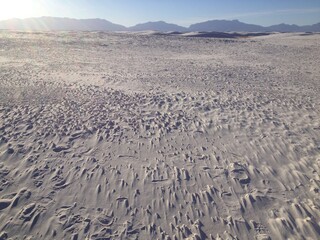 Sunset at White Sands National Park in New Mexico 