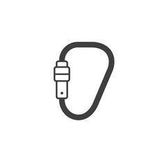 Fototapeta premium illustration of carabiner, vector art.