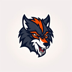 Fototapeta na wymiar wolf head mascot
