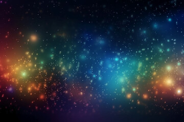 Fototapeta na wymiar A blurred star light, aurora sky abstract background with bokeh glow, Illustration. AI generative