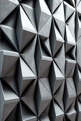 Abstract polygonal geometric background. Gray stone texture. Generative AI