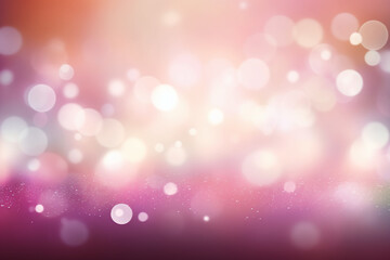 A blurred white light, pink light abstract background with bokeh glow, Illustration. AI generative