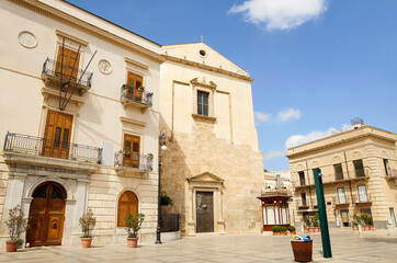 Naklejka premium Architectural Views of the Religious Temples in Alcamo, Trapani Province, Sicily, Italy (Part III)