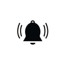 Bell Icon in trendy flat style isolated on white background. Notification symbol for your web site design, logo, app, UI. Vector illustration, EPS10.