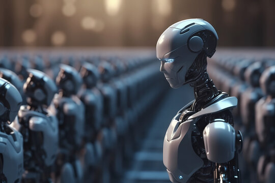 Robots are uprising - robots merge under the leadership of one of their own