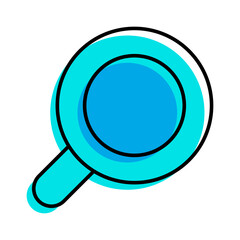 search outline blue blue thin line icon outline