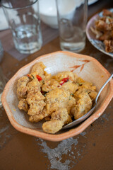 authentic Thai cuisine style salted egg chicken thigh